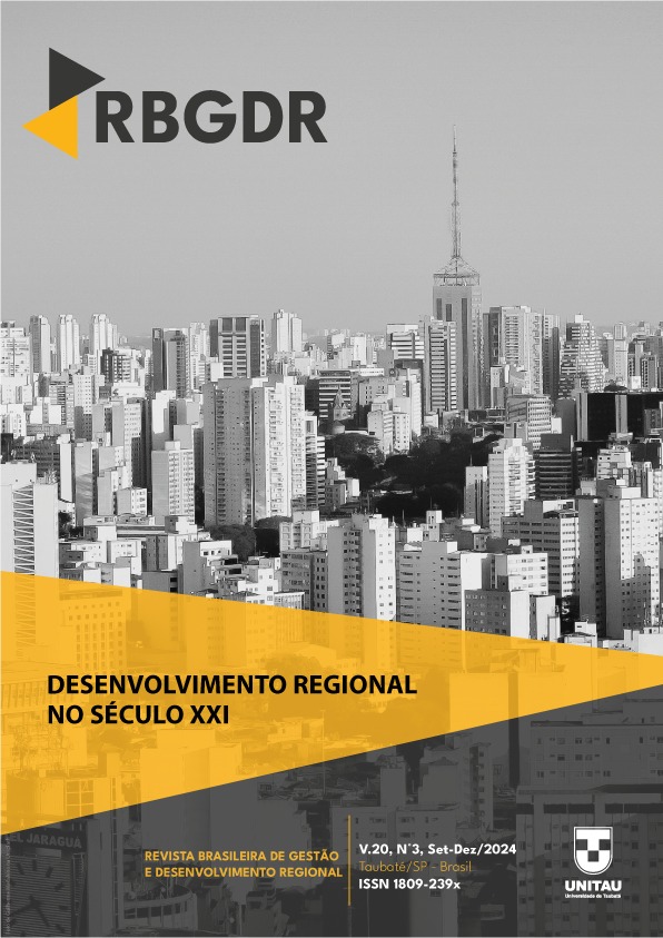 					Visualizar v. 20 n. 3 (2024): DESENVOLVIMENTO REGIONAL NO SÉCULO XXI
				